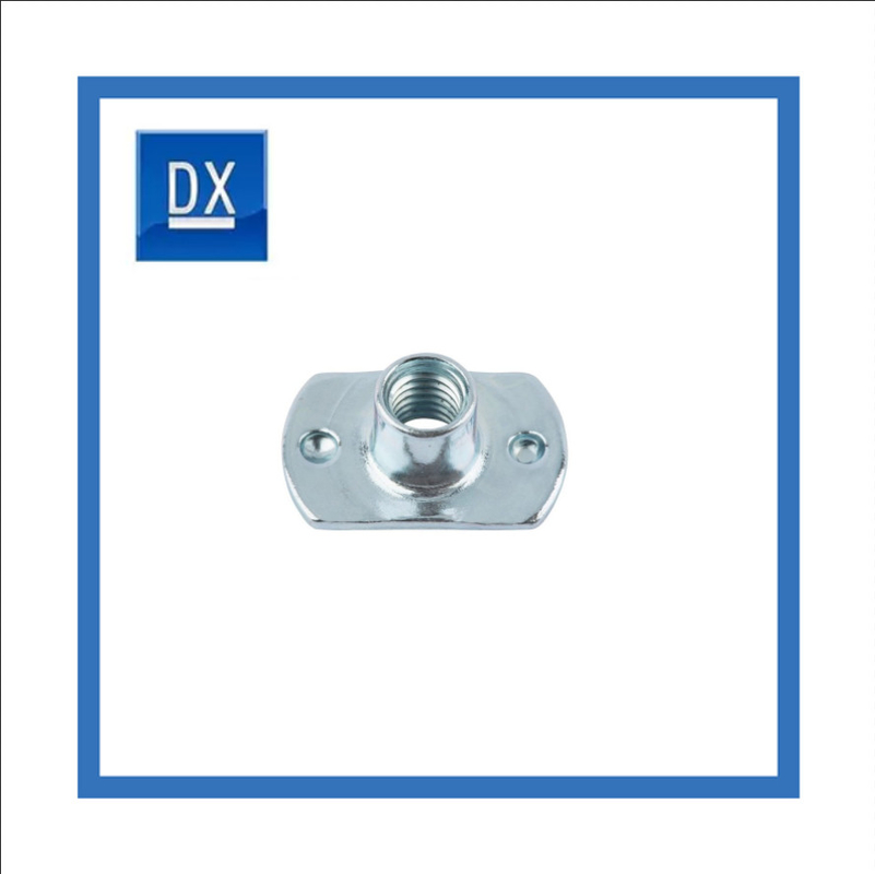 DIN Double Spot T - صواميل اللحام من الفولاذ المطلي بالزنك باللونين الأزرق والأبيض